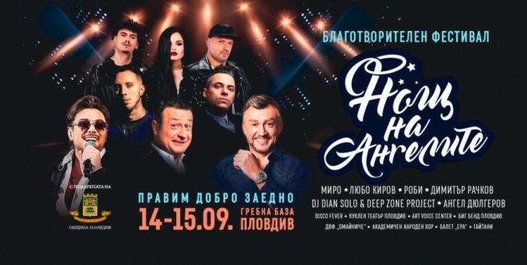 Благотворителният фестивал „Нощ на Ангелите“ се разраства и събира известни български звезди