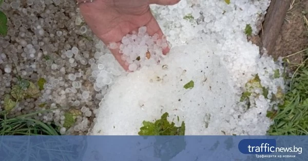 Градушка и силен вятър удариха село Варненци