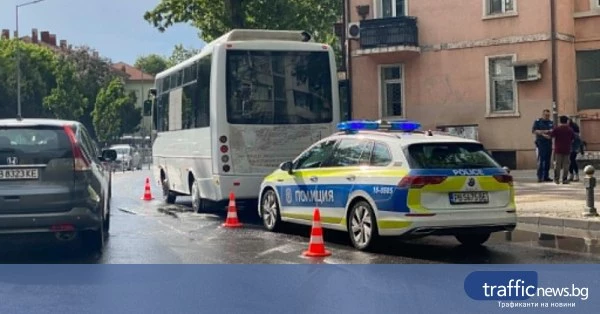 Инцидент с автобус на кръговото на бул. „Васил Априлов“ в Пловдив
