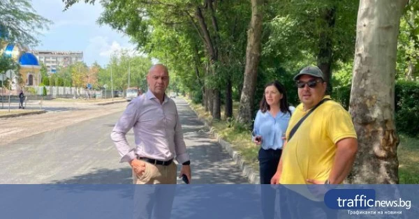 Костадин Димитров и Тони Стойчева провериха ремонта на улица „Копривщица“