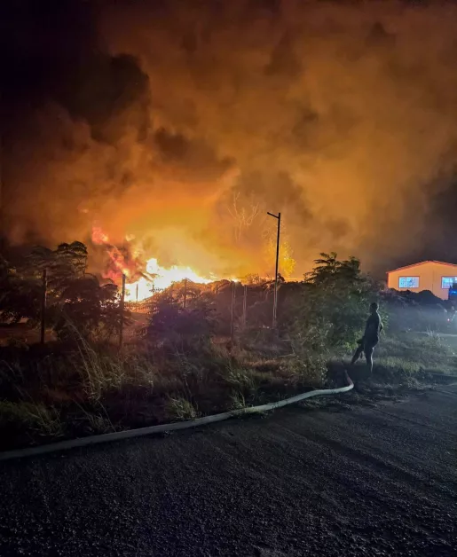 50 пожарникари гасиха пожар край Асеновград, засегнато депо за автобуси