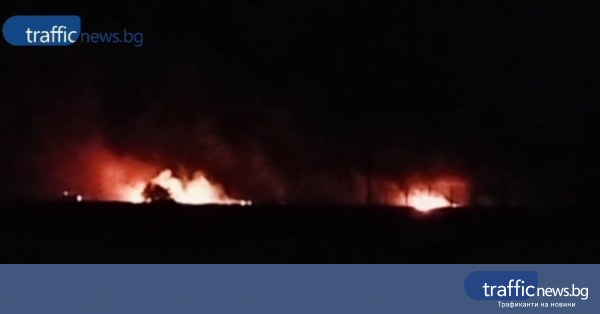 Тракторист спря разпространението на пожар край Голям чардак след мълния