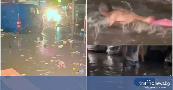 Наводнения в Столипиново: жители използваха улиците като басейн